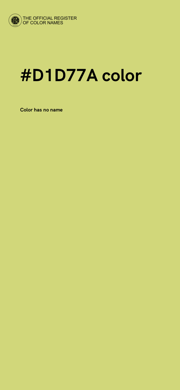 #D1D77A color image