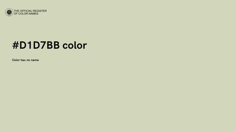 #D1D7BB color image