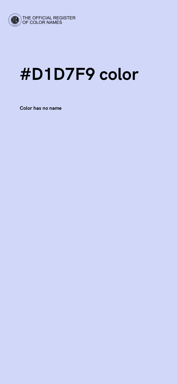 #D1D7F9 color image