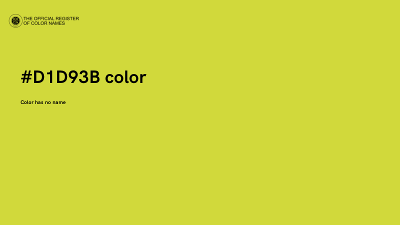 #D1D93B color image