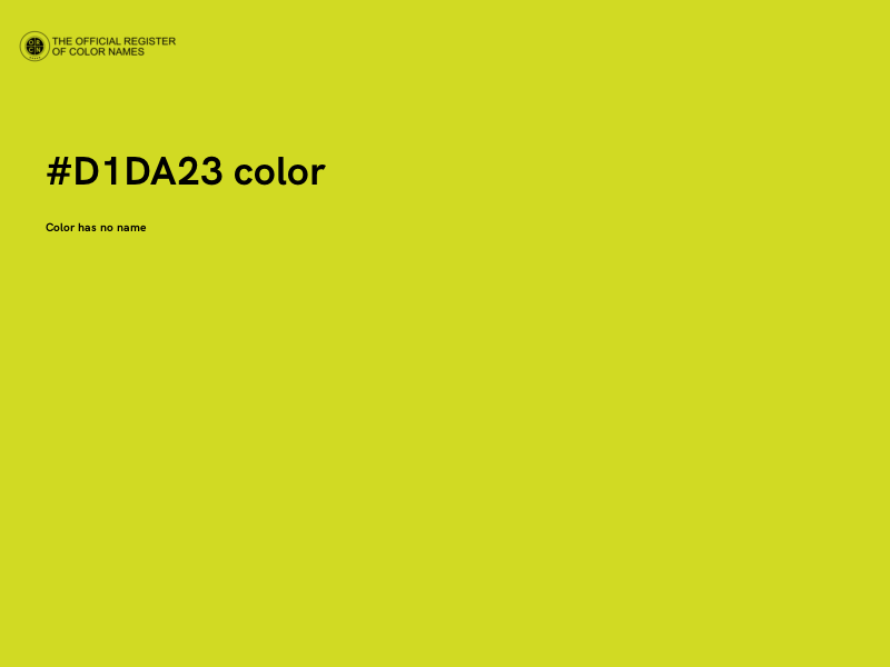 #D1DA23 color image