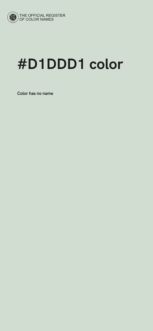 #D1DDD1 color image