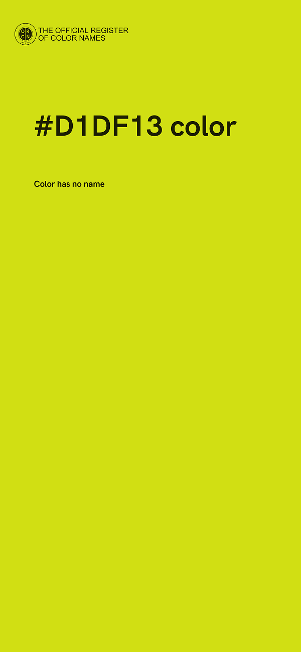 #D1DF13 color image