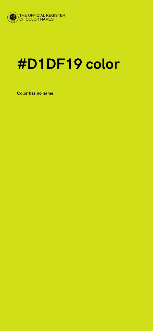 #D1DF19 color image