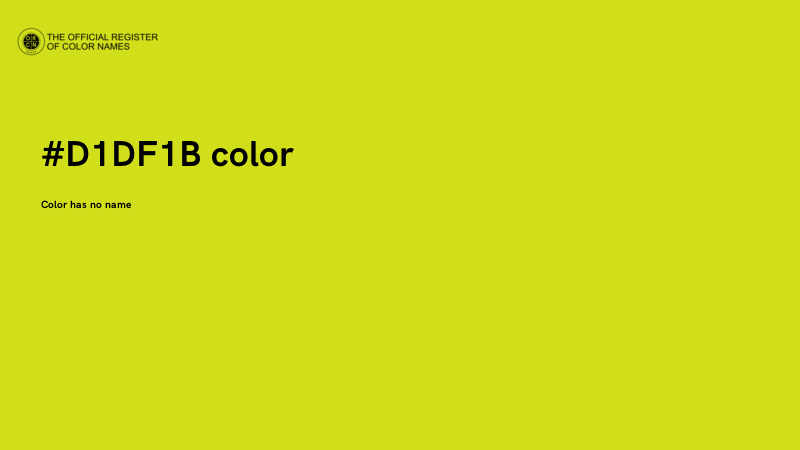 #D1DF1B color image