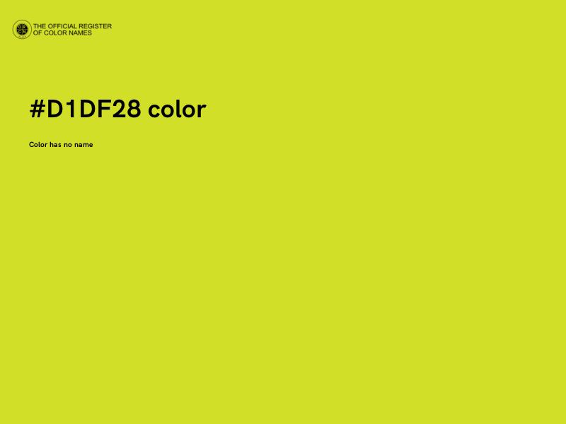 #D1DF28 color image