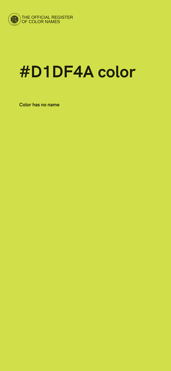 #D1DF4A color image