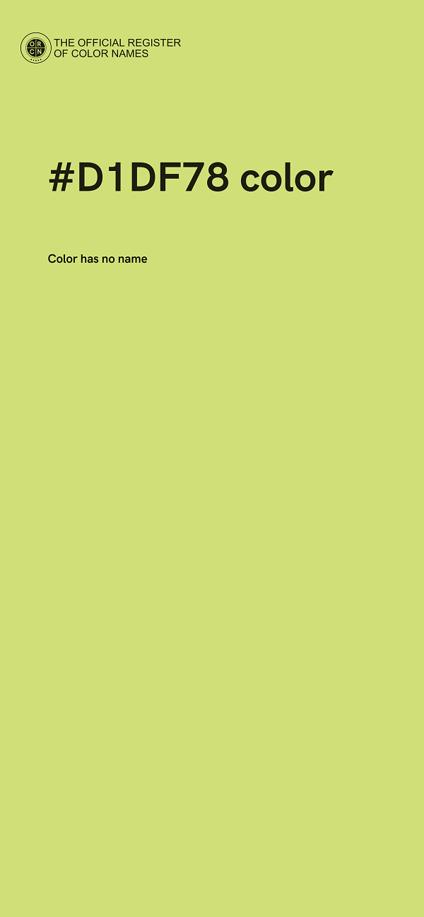 #D1DF78 color image
