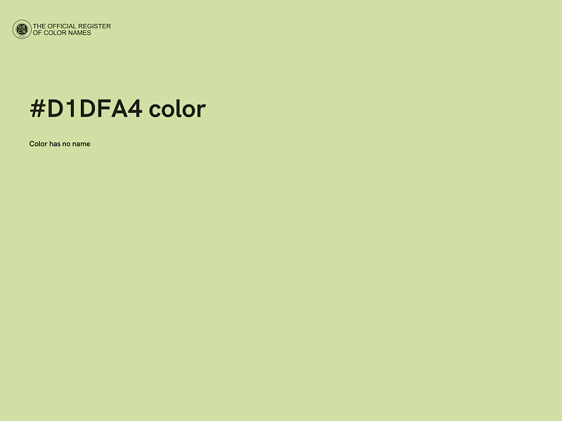 #D1DFA4 color image