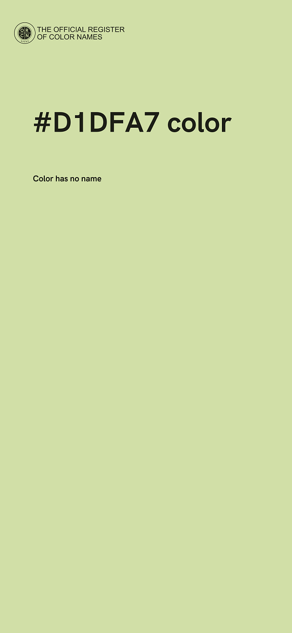 #D1DFA7 color image