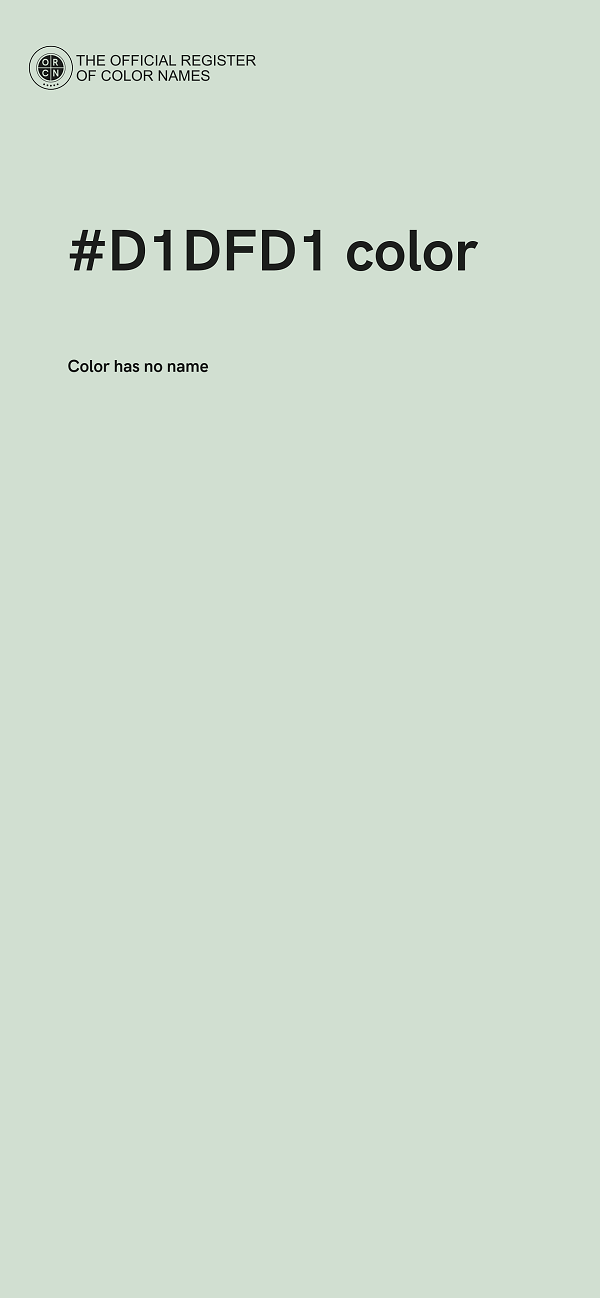 #D1DFD1 color image