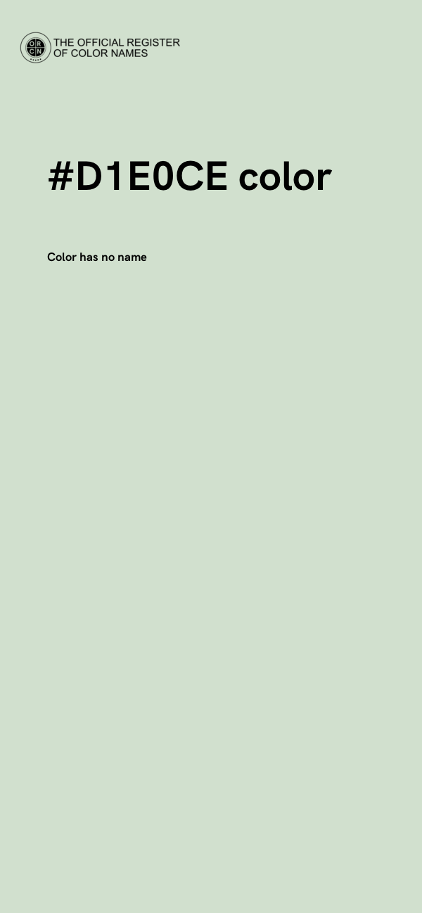 #D1E0CE color image
