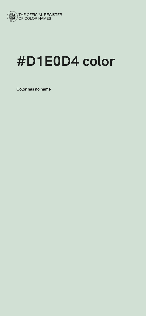 #D1E0D4 color image
