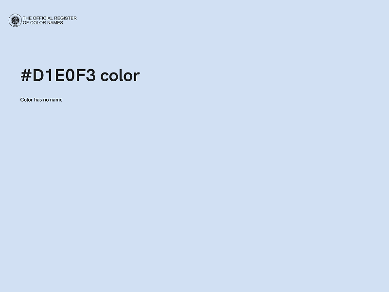 #D1E0F3 color image