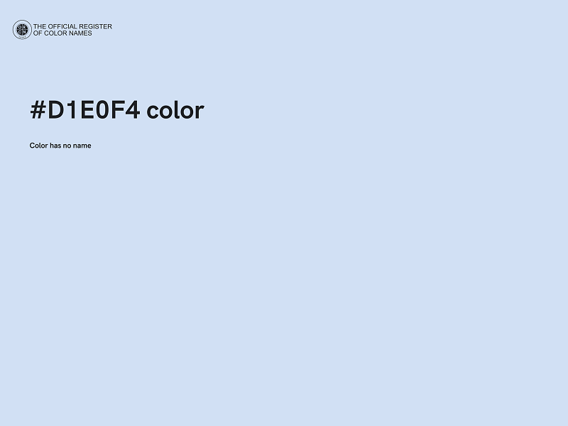 #D1E0F4 color image
