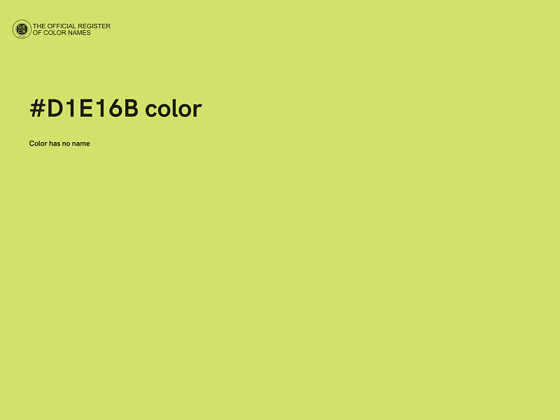 #D1E16B color image