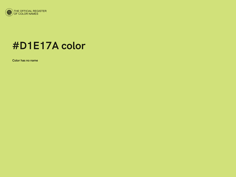 #D1E17A color image