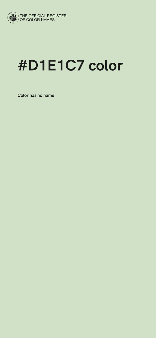 #D1E1C7 color image