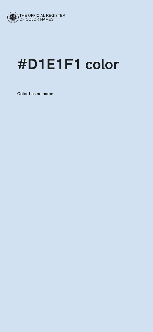 #D1E1F1 color image