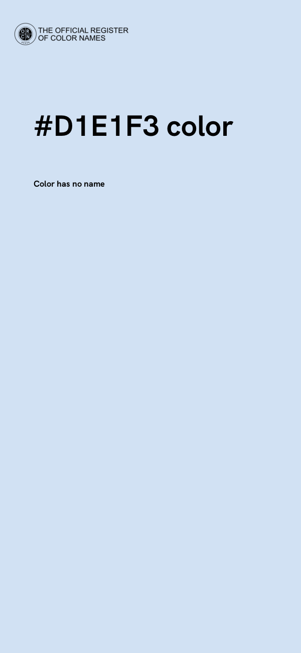 #D1E1F3 color image