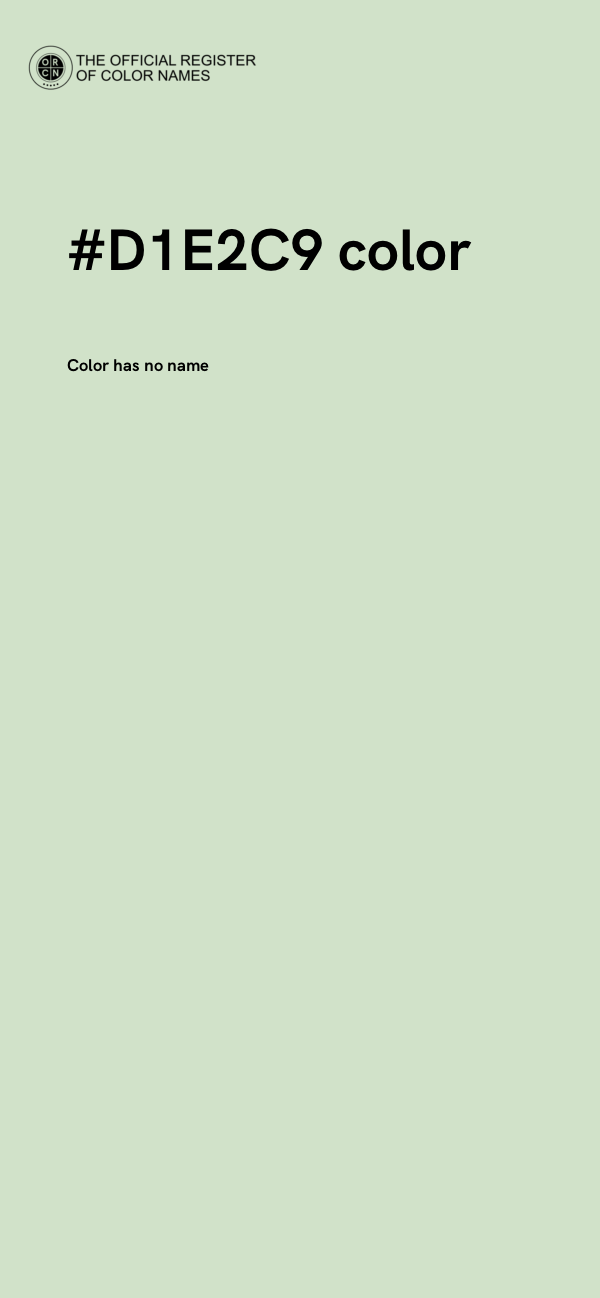 #D1E2C9 color image