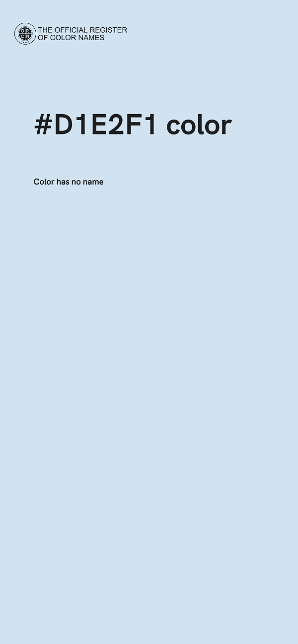 #D1E2F1 color image