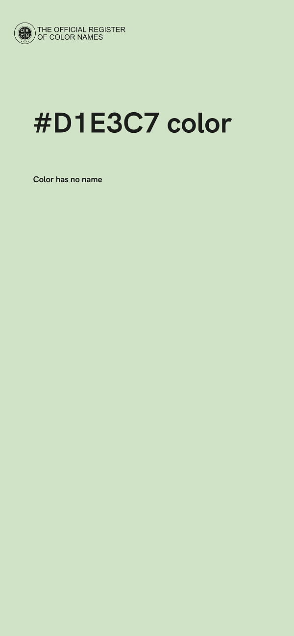 #D1E3C7 color image