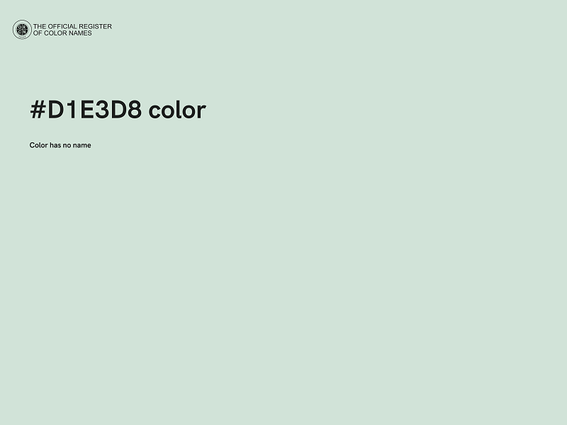 #D1E3D8 color image