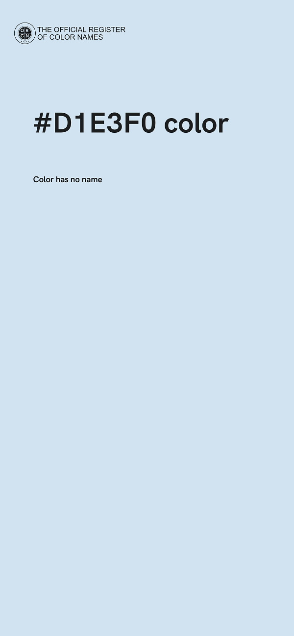 #D1E3F0 color image