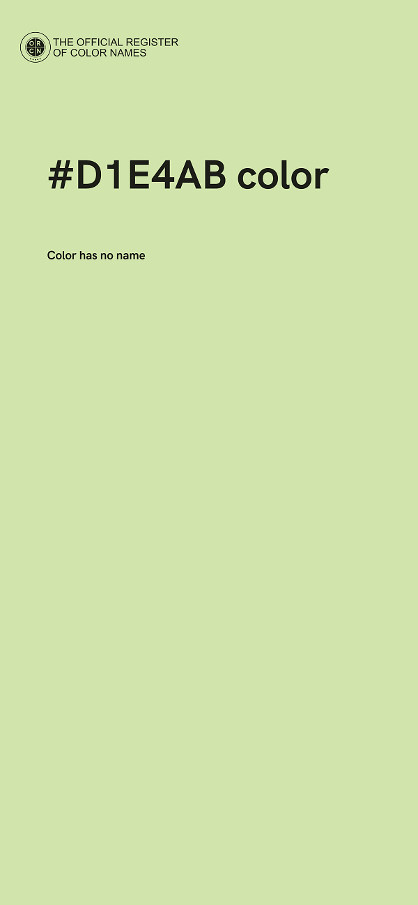 #D1E4AB color image