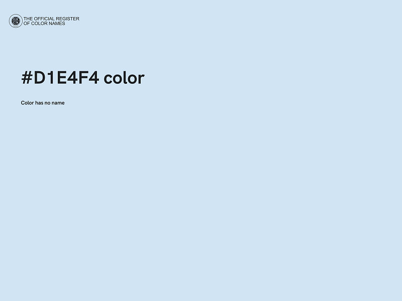 #D1E4F4 color image