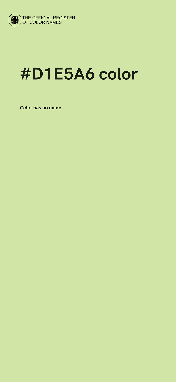 #D1E5A6 color image