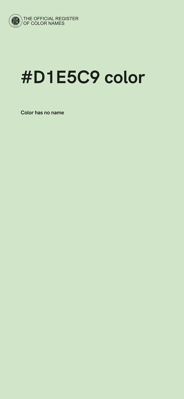 #D1E5C9 color image