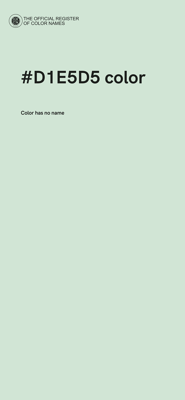 #D1E5D5 color image