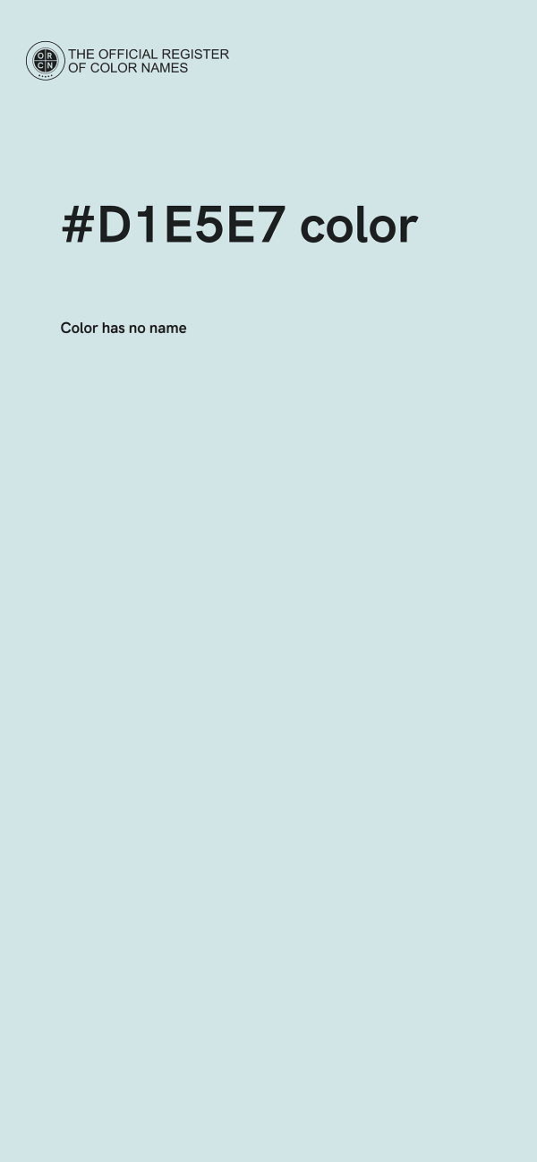 #D1E5E7 color image