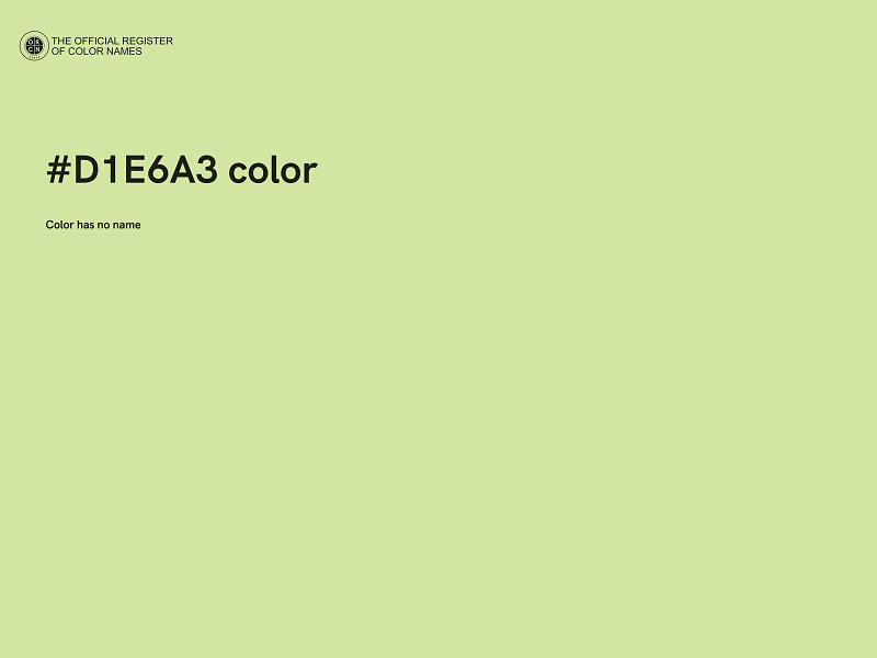 #D1E6A3 color image