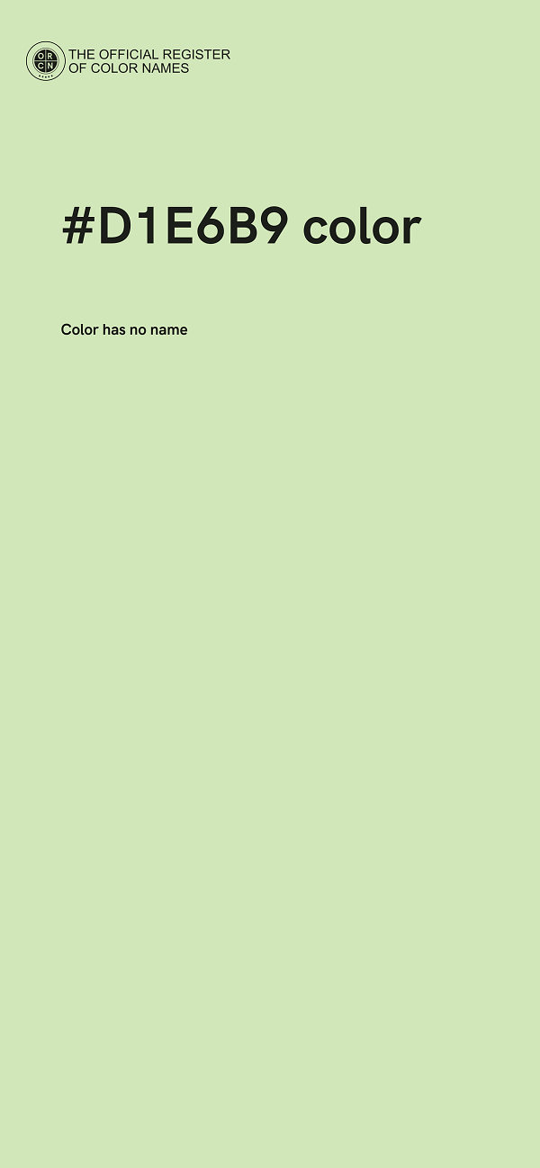 #D1E6B9 color image