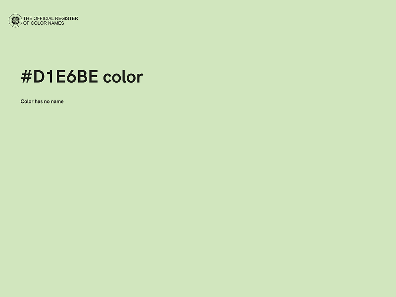 #D1E6BE color image