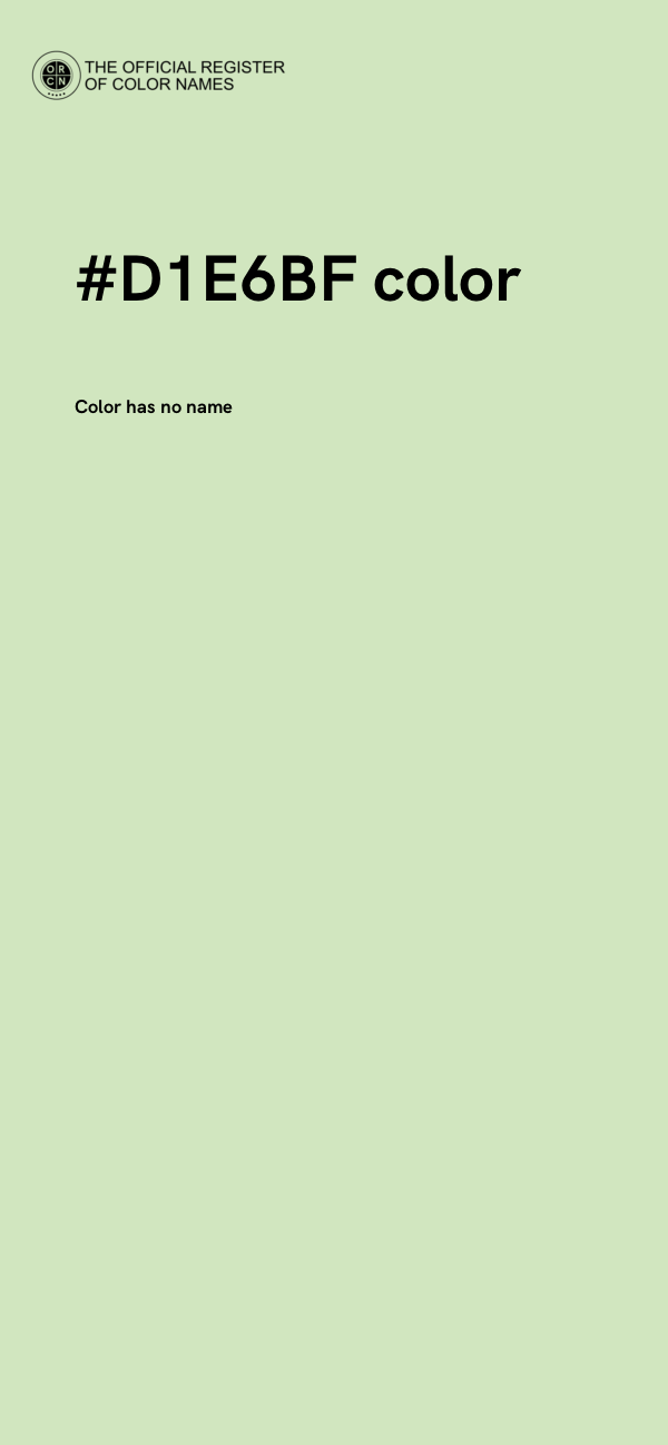 #D1E6BF color image