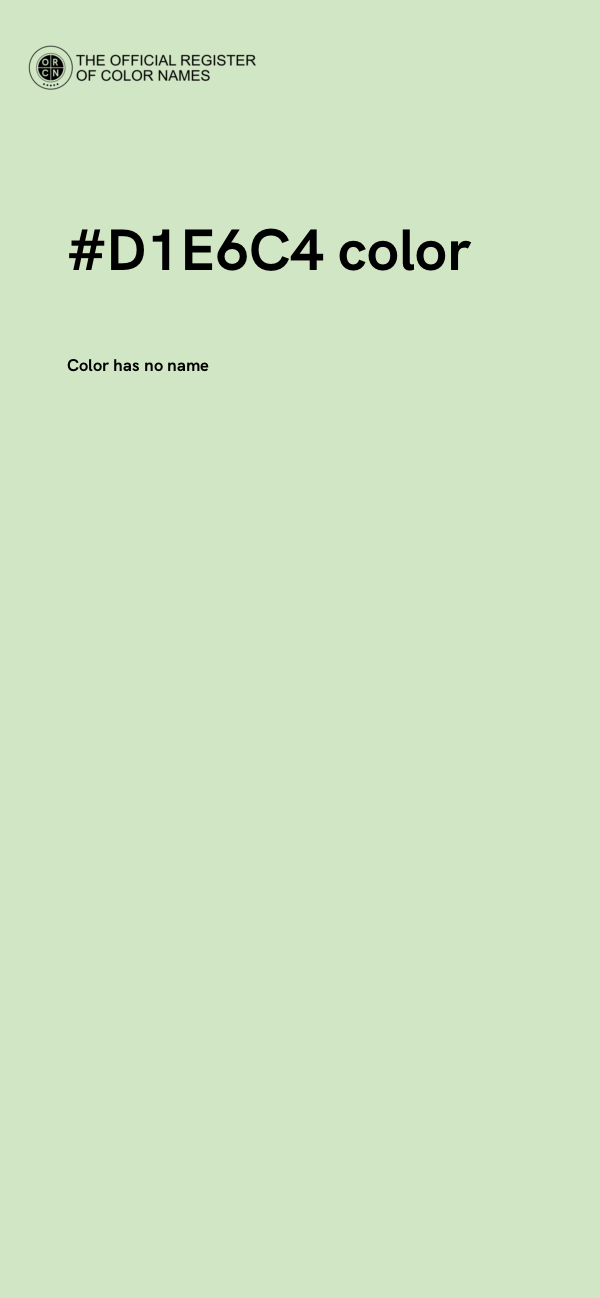 #D1E6C4 color image