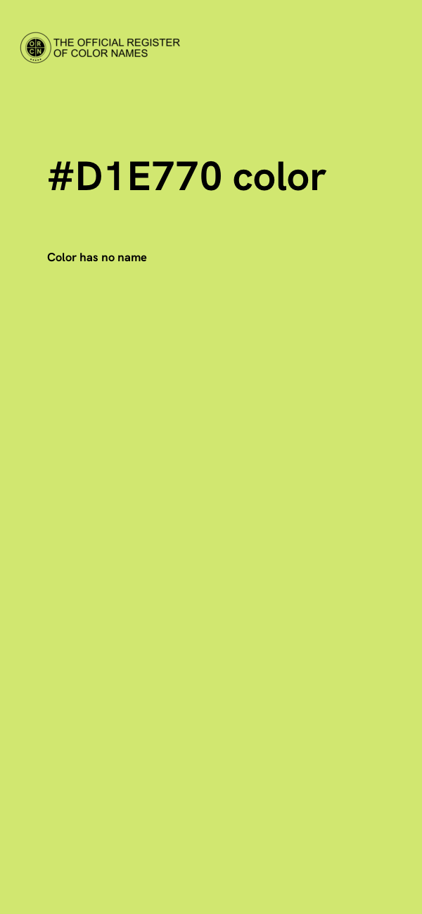 #D1E770 color image