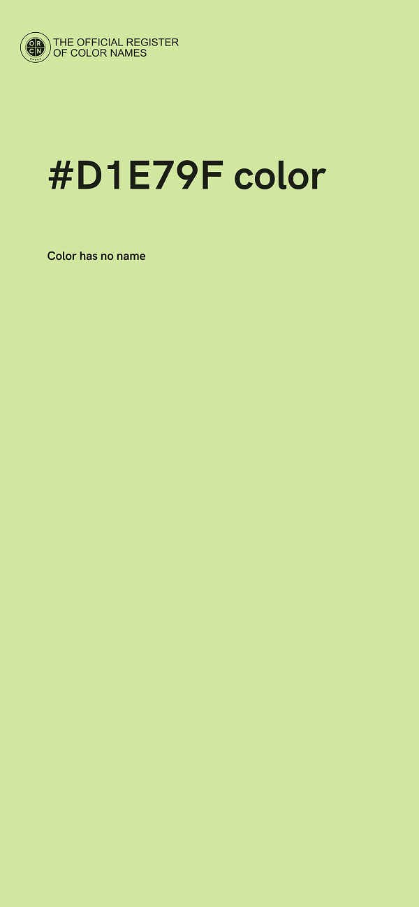 #D1E79F color image