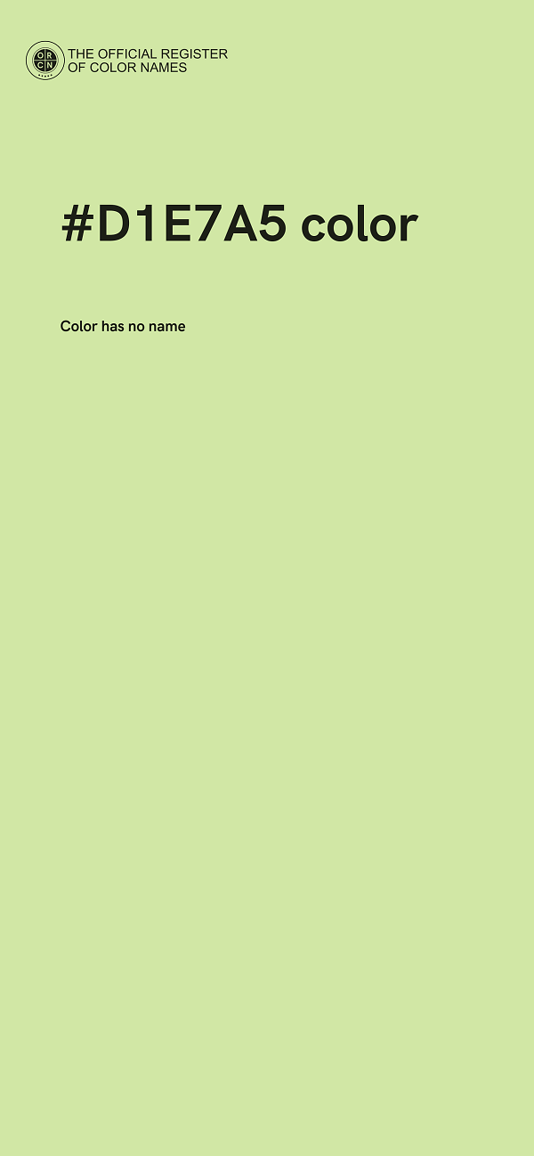 #D1E7A5 color image