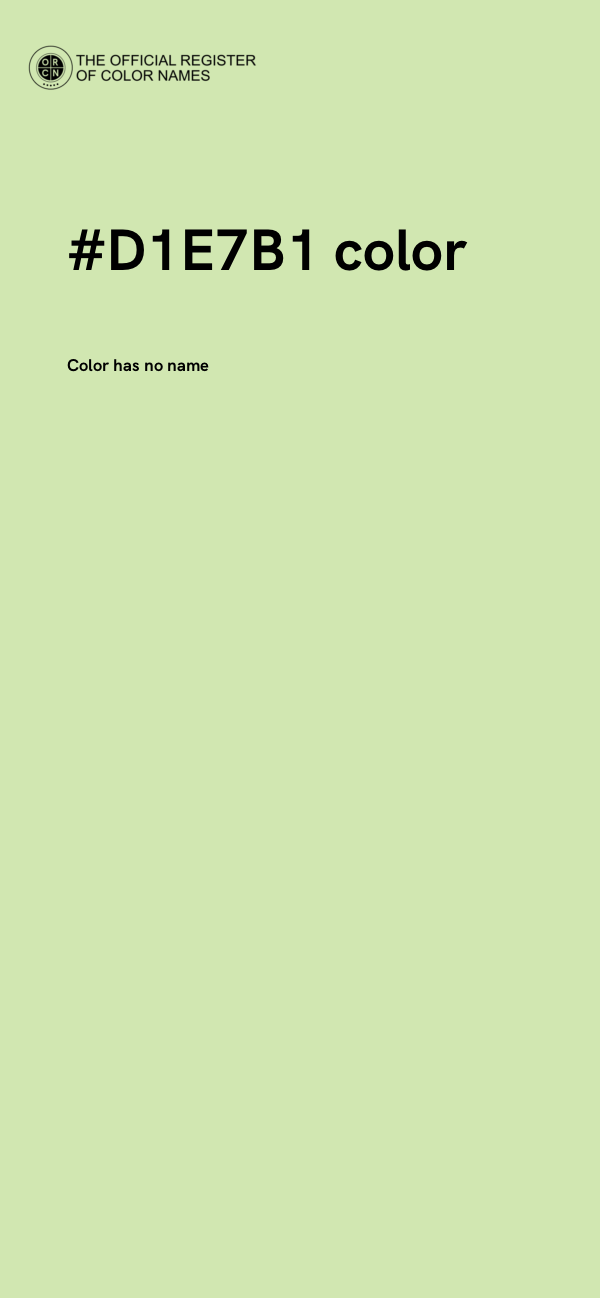 #D1E7B1 color image