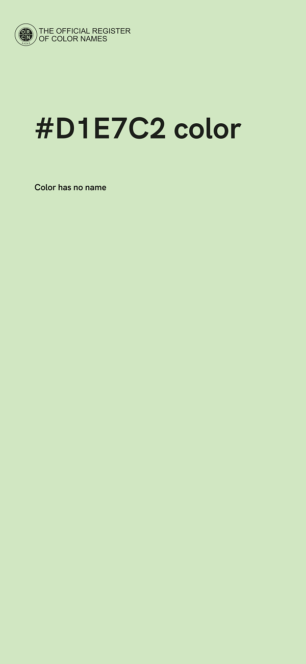 #D1E7C2 color image