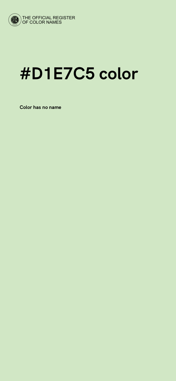 #D1E7C5 color image