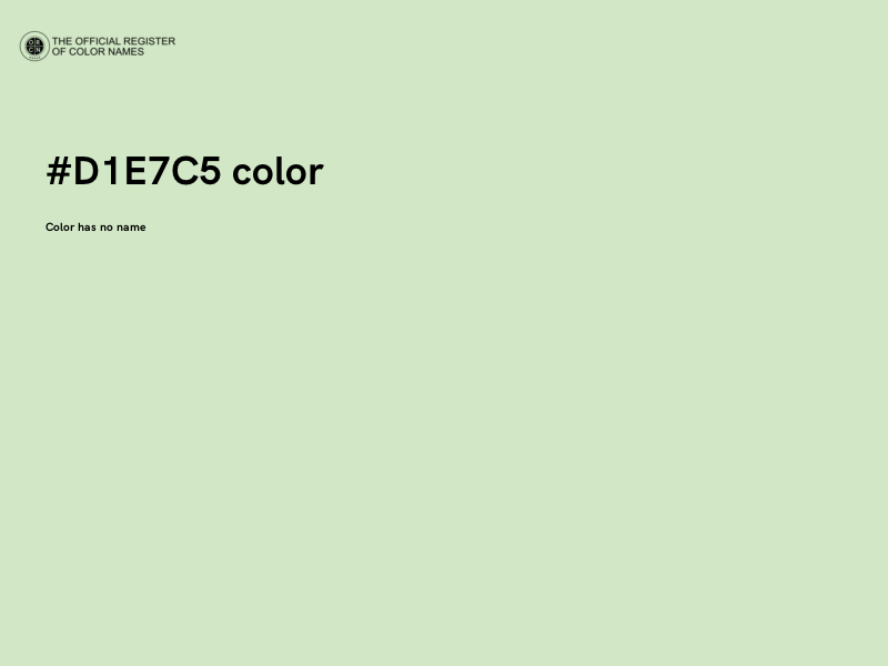#D1E7C5 color image