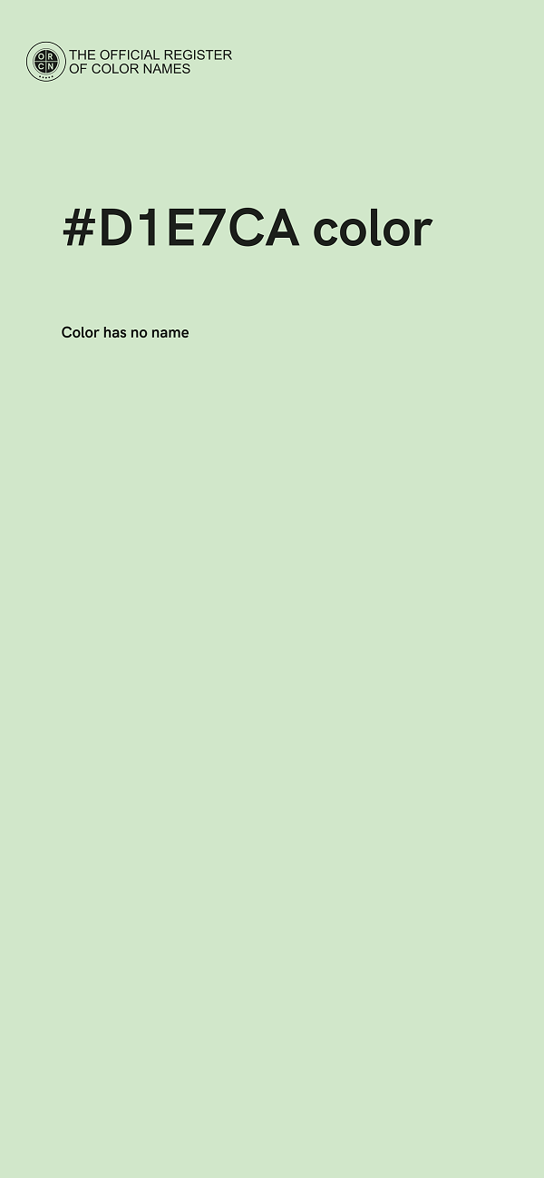 #D1E7CA color image