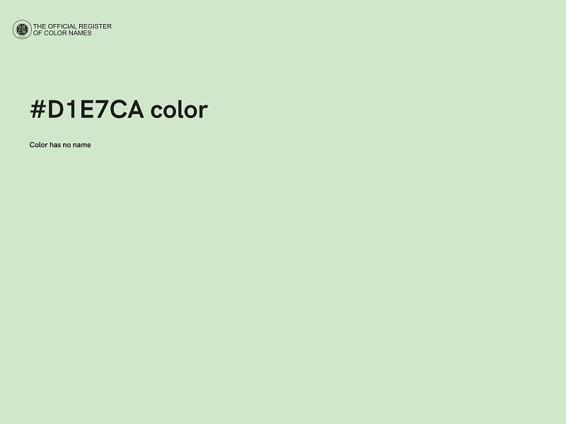 #D1E7CA color image