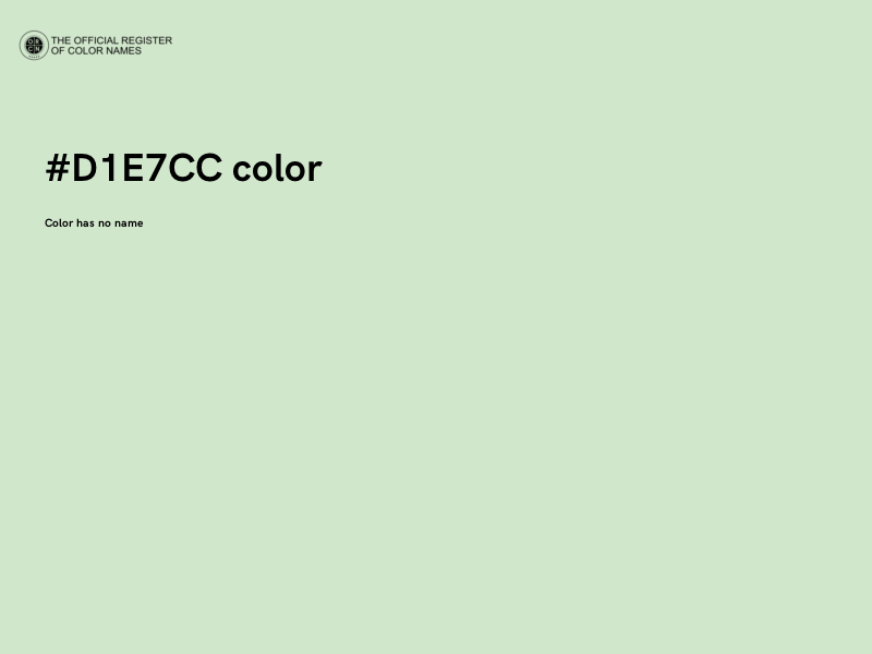 #D1E7CC color image